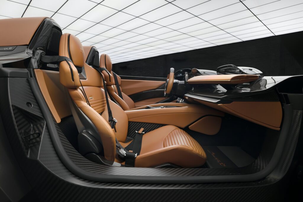 Aero screens adjust in height and angle, to kick airflow up and over the heads of driver and passenger. 