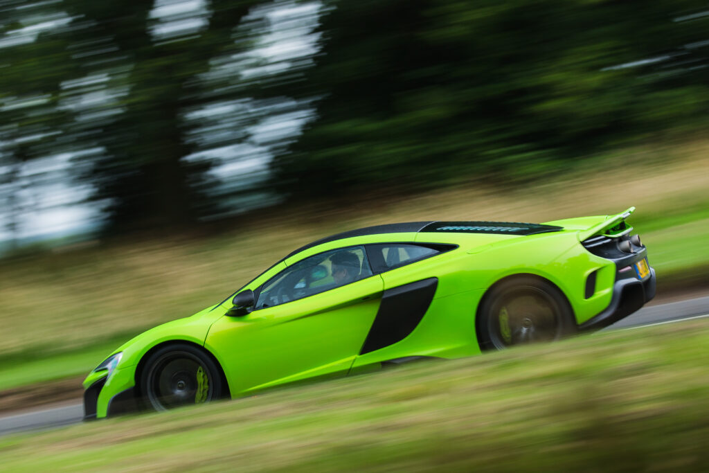 Our test car had the optional carbon-fiber roof panel, to help lower center of gravity.