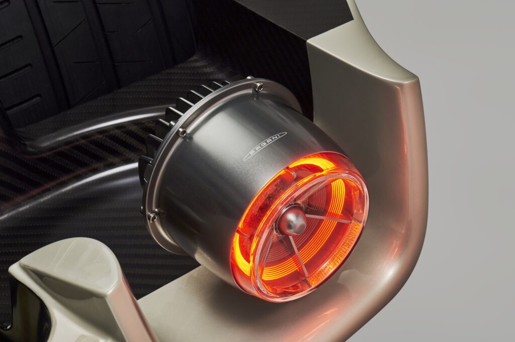 Taillight. Note that even here, detail matters. In this, Pagani is similar in approach, albeit Italian, to Gordon Murray and his new generation of hypercars. The wonders that can be wrought with efficient low-volume manufacturing techniques. 