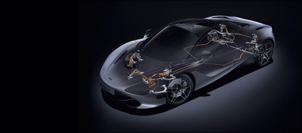 Gift of its McLaren accumulator damping and roll control system is a ride that can be considered civilized, even with a race bucket not far from your lower ribs. Gentle enough that a lovely companion will not complain on a trip from Los Angeles to Santa Barbara or even Carmel. I was impressed with the first evolution of the system on the 675LT Longtail I drove two years ago. I am far more impressed with this latest reinvention of the concept. 