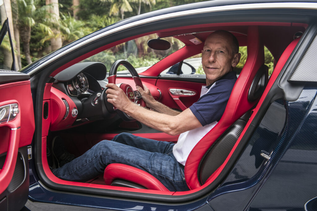 Andy Wallace, Speed King. Doorsills rise high, rear window is minimal, view forward defined by a wide, shallow rectangle. Interior is surprisingly roomy. 